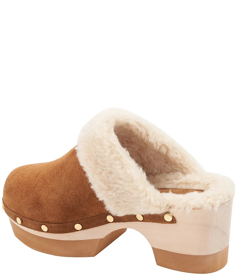 Andre Assous Olivia Faux Shearling Suede Clogs