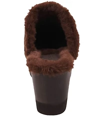 Andre Assous Orla Suede Faux Fur Lined Studded Clogs