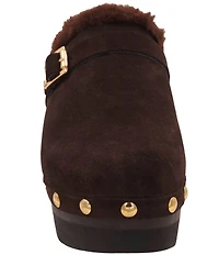 Andre Assous Orla Suede Faux Fur Lined Studded Clogs