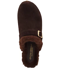 Andre Assous Orla Suede Faux Fur Lined Studded Clogs
