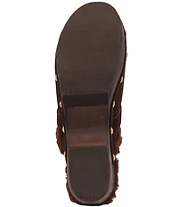 Andre Assous Orla Suede Faux Fur Lined Studded Clogs