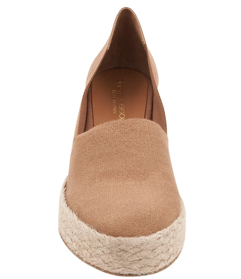Andre Assous Patti Canvas Platform Wedge Slip On Espadrilles