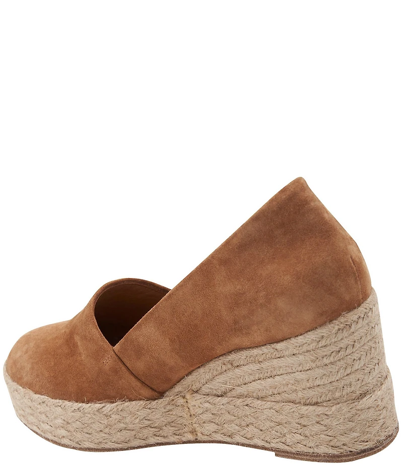 Andre Assous Patti Suede Platform Wedge Slip On Espadrilles