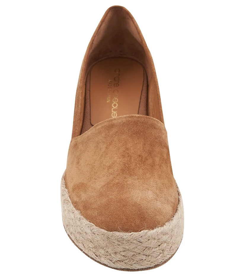 Andre Assous Patti Suede Platform Wedge Slip On Espadrilles