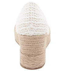 Andre Assous Patti Woven Raffia Platform Wedge Slip On Espadrilles