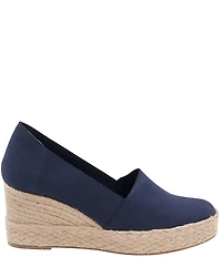 Andre Assous Patti Woven Canvas Platform Wedge Slip On Espadrilles