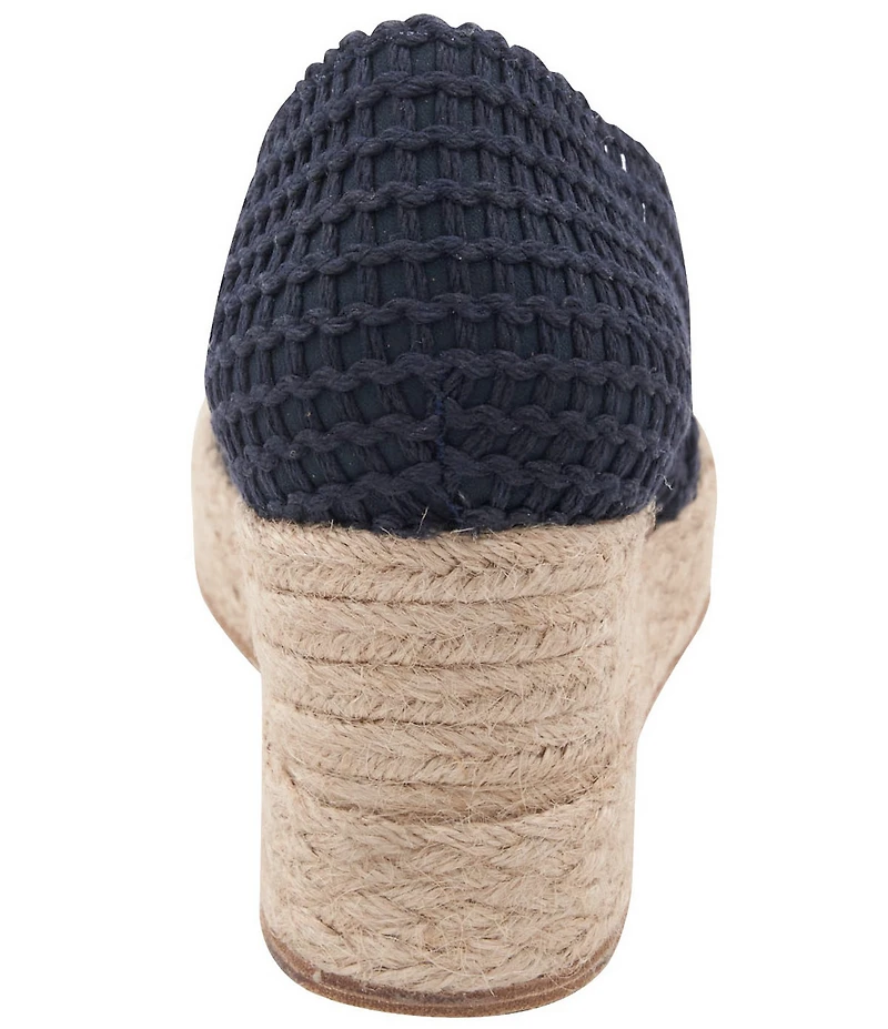 Andre Assous Patti Woven Canvas Platform Wedge Slip On Espadrilles