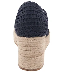 Andre Assous Patti Woven Canvas Platform Wedge Slip On Espadrilles