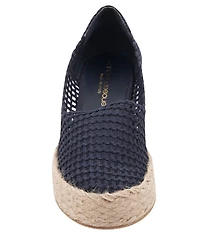 Andre Assous Patti Woven Canvas Platform Wedge Slip On Espadrilles