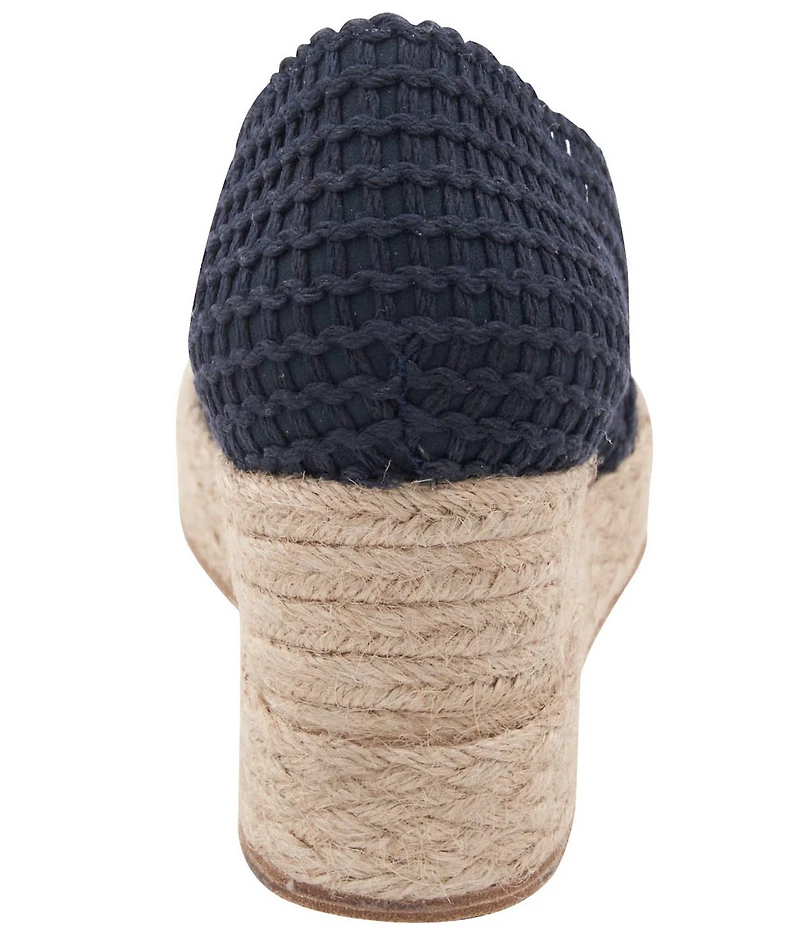 Andre Assous Patti Woven Canvas Platform Wedge Slip On Espadrilles