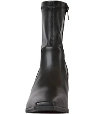 Andre Assous Verona Croco Embossed Leather Stretch Shaft Wedge Booties