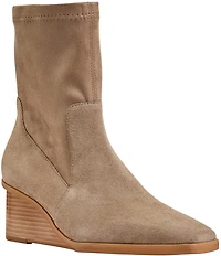 Andre Assous Verona Suede Stretch Shaft Wedge Booties