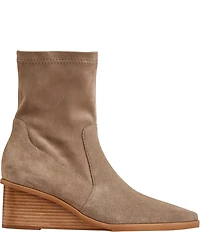 Andre Assous Verona Suede Stretch Shaft Wedge Booties