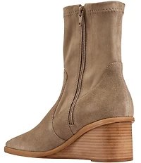 Andre Assous Verona Suede Stretch Shaft Wedge Booties
