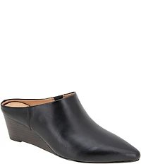 Andre Assous Wyatt Leather Wedge Mules