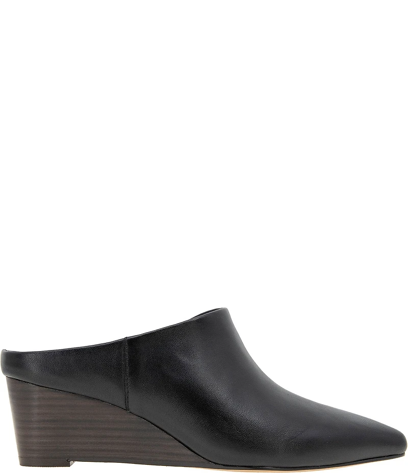 Andre Assous Wyatt Leather Wedge Mules
