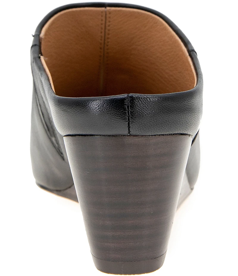 Andre Assous Wyatt Leather Wedge Mules