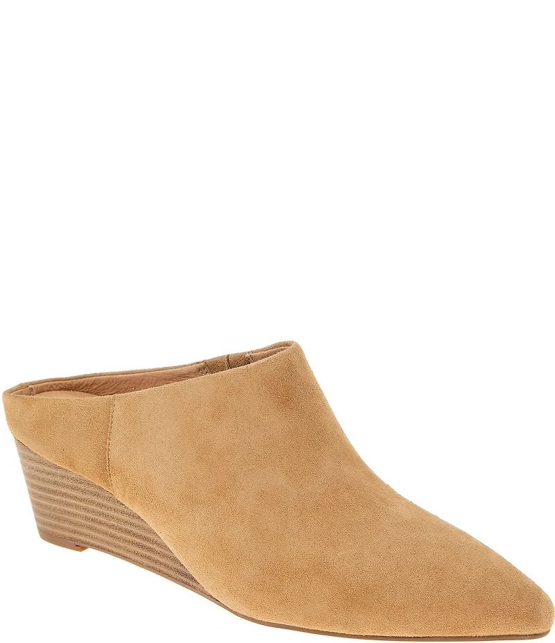 Andre Assous Wyatt Suede Wedge Mules