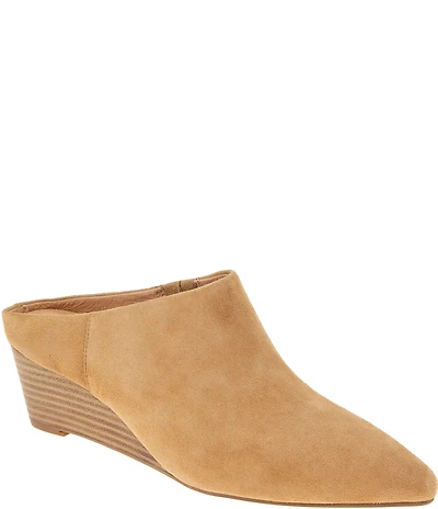 Andre Assous Wyatt Suede Wedge Mules