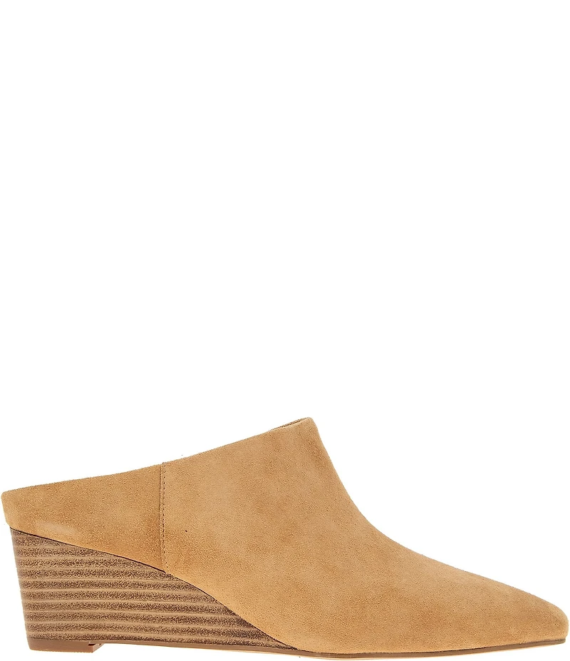 Andre Assous Wyatt Suede Wedge Mules