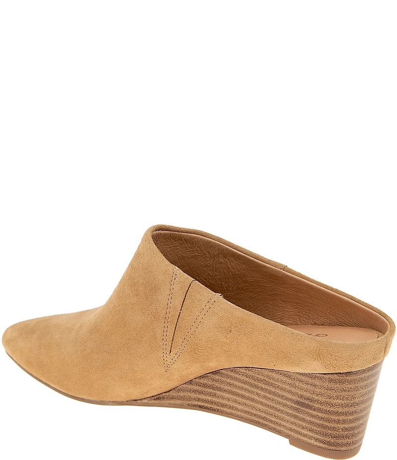 Andre Assous Wyatt Suede Wedge Mules
