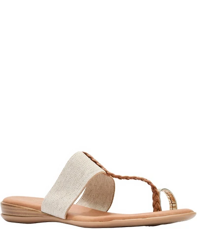 Andrea Assous Neo Linen Elastic Toe Ring Thong Sandals
