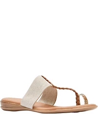 Andrea Assous Neo Linen Elastic Toe Ring Thong Sandals