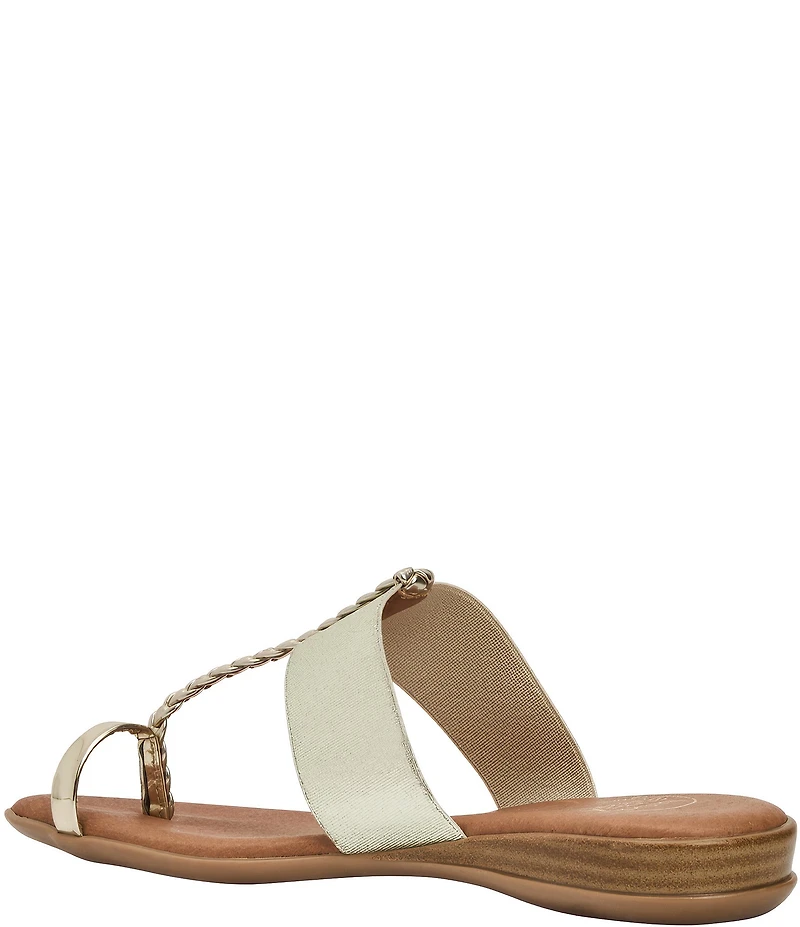 Andrea Assous Neo Metallic Elastic Toe Ring Thong Sandals