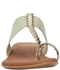 Andrea Assous Neo Metallic Elastic Toe Ring Thong Sandals