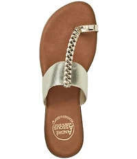 Andrea Assous Neo Metallic Elastic Toe Ring Thong Sandals