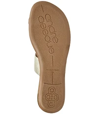 Andrea Assous Neo Metallic Elastic Toe Ring Thong Sandals