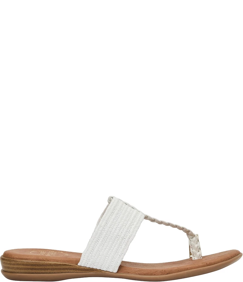 Andrea Assous Neo Stretch Raffia Toe Ring Thong Sandals