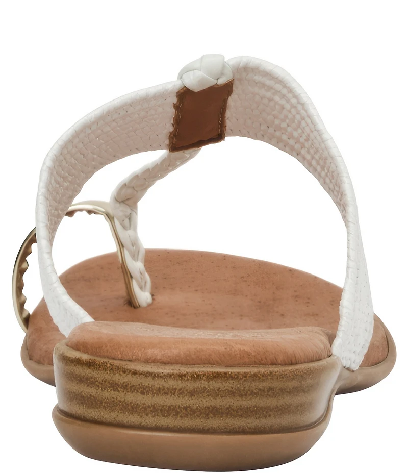 Andrea Assous Neo Stretch Raffia Toe Ring Thong Sandals