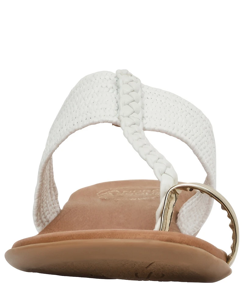 Andrea Assous Neo Stretch Raffia Toe Ring Thong Sandals