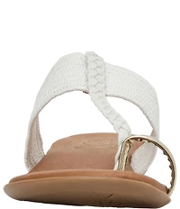 Andrea Assous Neo Stretch Raffia Toe Ring Thong Sandals
