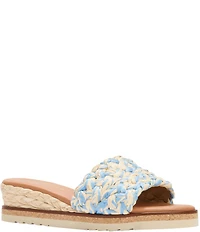 Andrea Assous Nessie Woven Wedge Slide Sandals