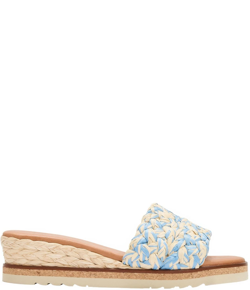 Andrea Assous Nessie Woven Wedge Slide Sandals