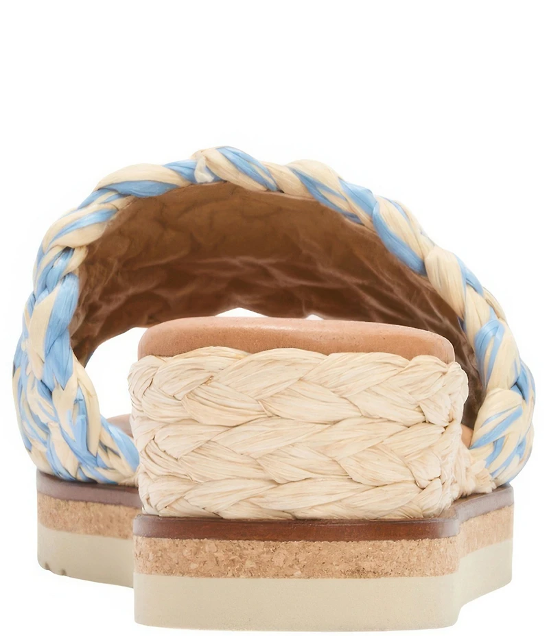 Andrea Assous Nessie Woven Wedge Slide Sandals