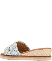 Andrea Assous Nessie Woven Wedge Slide Sandals