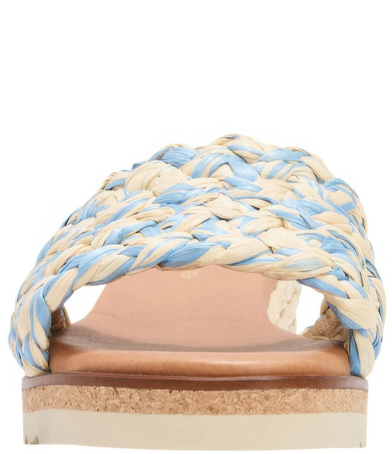 Andrea Assous Nessie Woven Wedge Slide Sandals