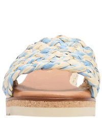 Andrea Assous Nessie Woven Wedge Slide Sandals