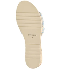 Andrea Assous Nessie Woven Wedge Slide Sandals