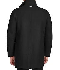 Andrew Marc Sport Bowen Knit Twill Car Coat