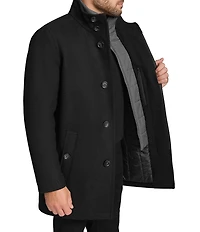 Andrew Marc Sport Bowen Knit Twill Car Coat