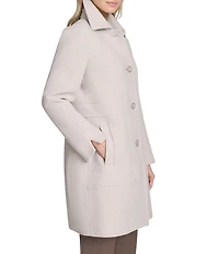 Andrew Marc Sport Emmeline Wool Blend Tailored Fit Button Front Coat