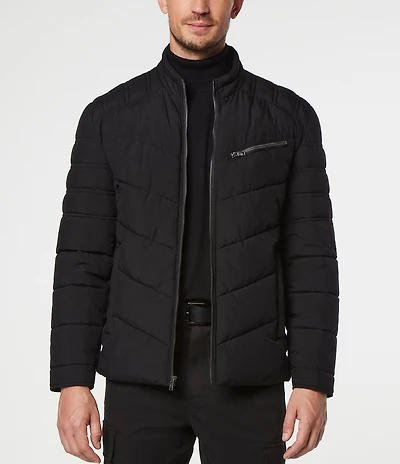 Andrew Marc Sport Winslow Quilted Moto Jacket