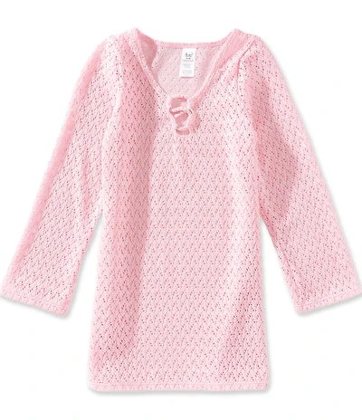 Angel Beach Big Girls Long Shoulder Crochet Cover-Up