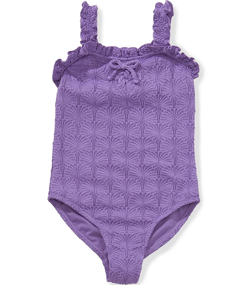 Angel Beach Big Girls Popcorn Scrunch One Piece Swimsuit