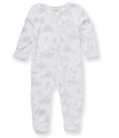 Angel Dear Baby Boys Bamboo Animal Party Print Footie Coverall