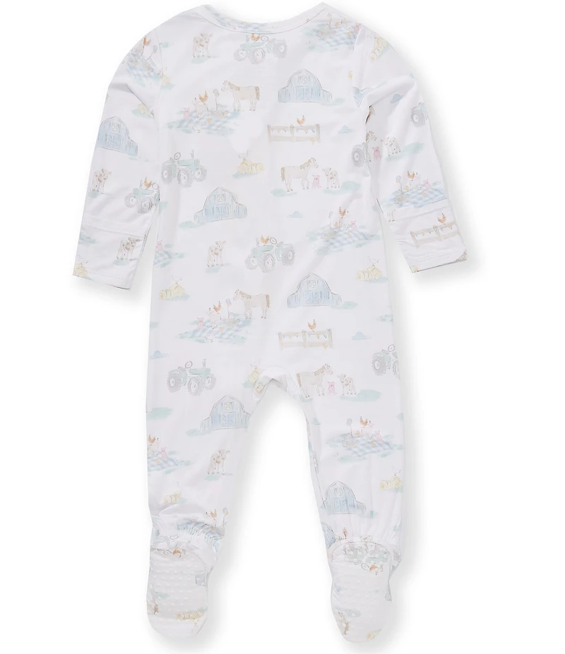 Angel Dear Baby Boys Bamboo Animal Party Print Footie Coverall